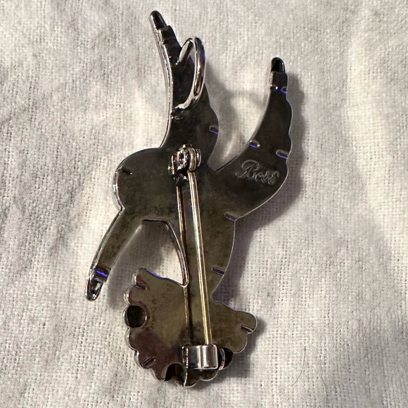 Best brand signed Hummingbird Brooch/Pendant. It can also be added to a necklace - Picture 4 of 4